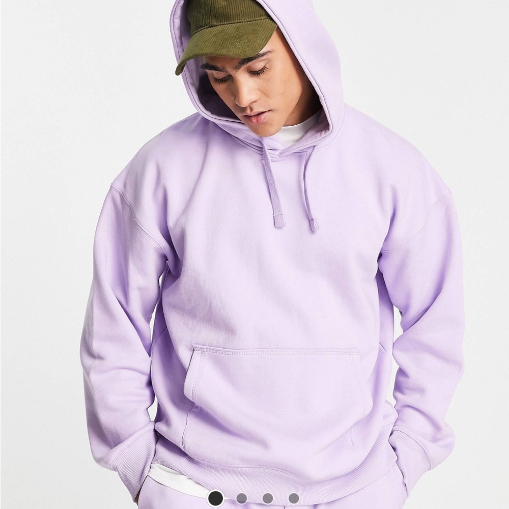 ASOS Topman oversized lilac hoodie sweatshirt size large